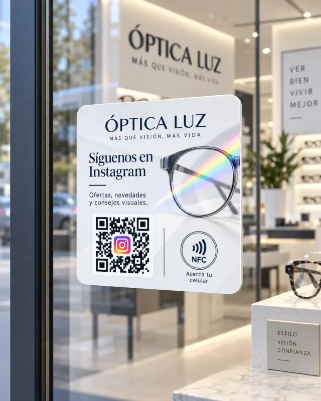 Adhesivo personalizado NFC + QR